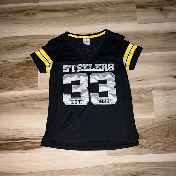 PINK Victoria's Secret Tops - Victoria’s Secret PINK Steelers Jersey